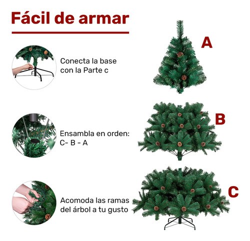 Arbol Navidad Verde Escoces Doble Rama Frondoso Pi&ntilde;as 1.6m Jardimex image number null