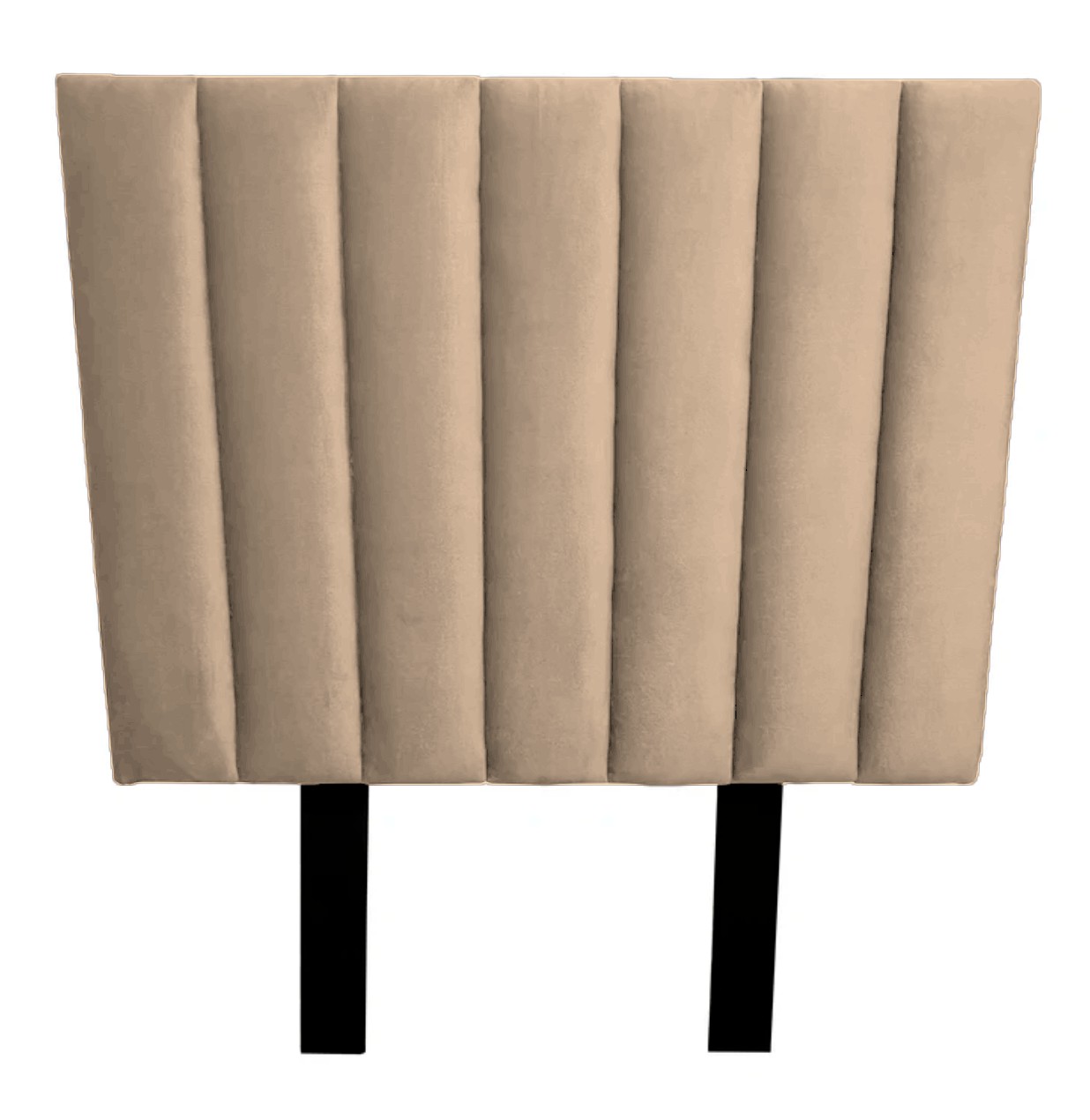 Cabecera Queen El Bazar Store Drey Terciopelo Beige Rayas Moderna image number null