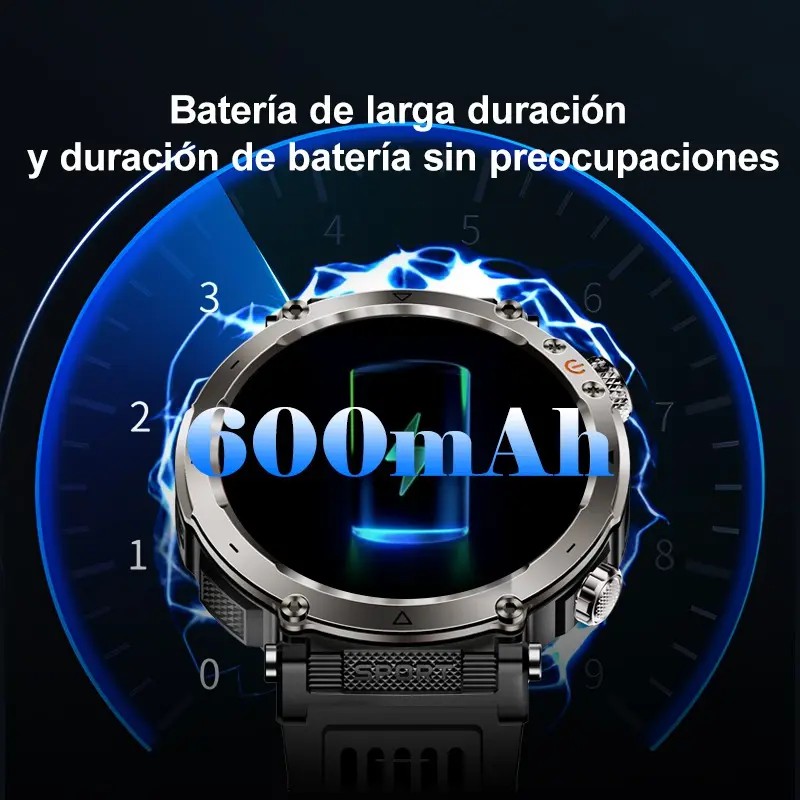 Reloj Inteligente Hombre Llamadas Bluetooth Monitorizar la frecuencia card&iacute;aca Arterial Bateria 600mah Pantalla image number null