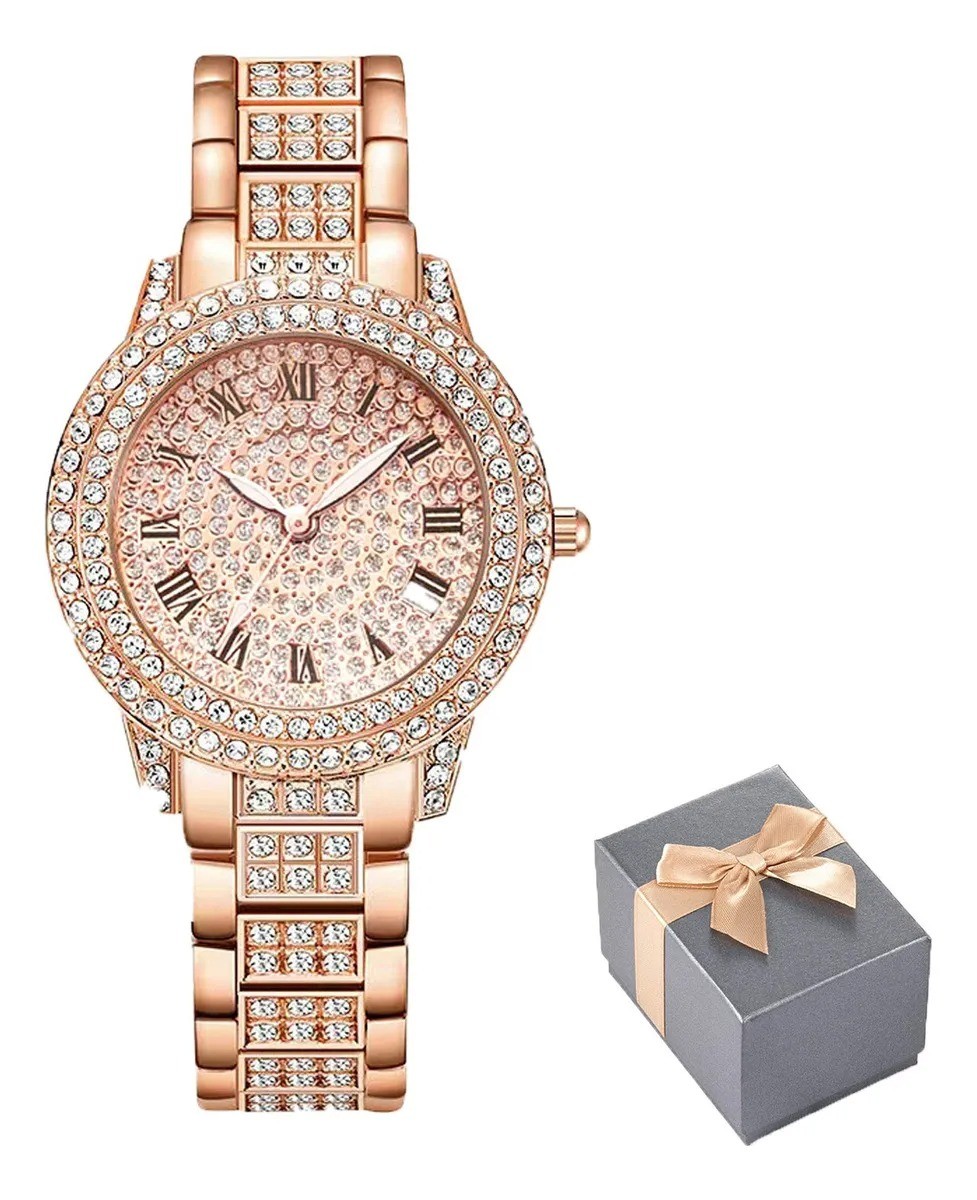 Reloj De Cuarzo Para Mujer, Reloj De Pulsera Con Dia Correa image number null