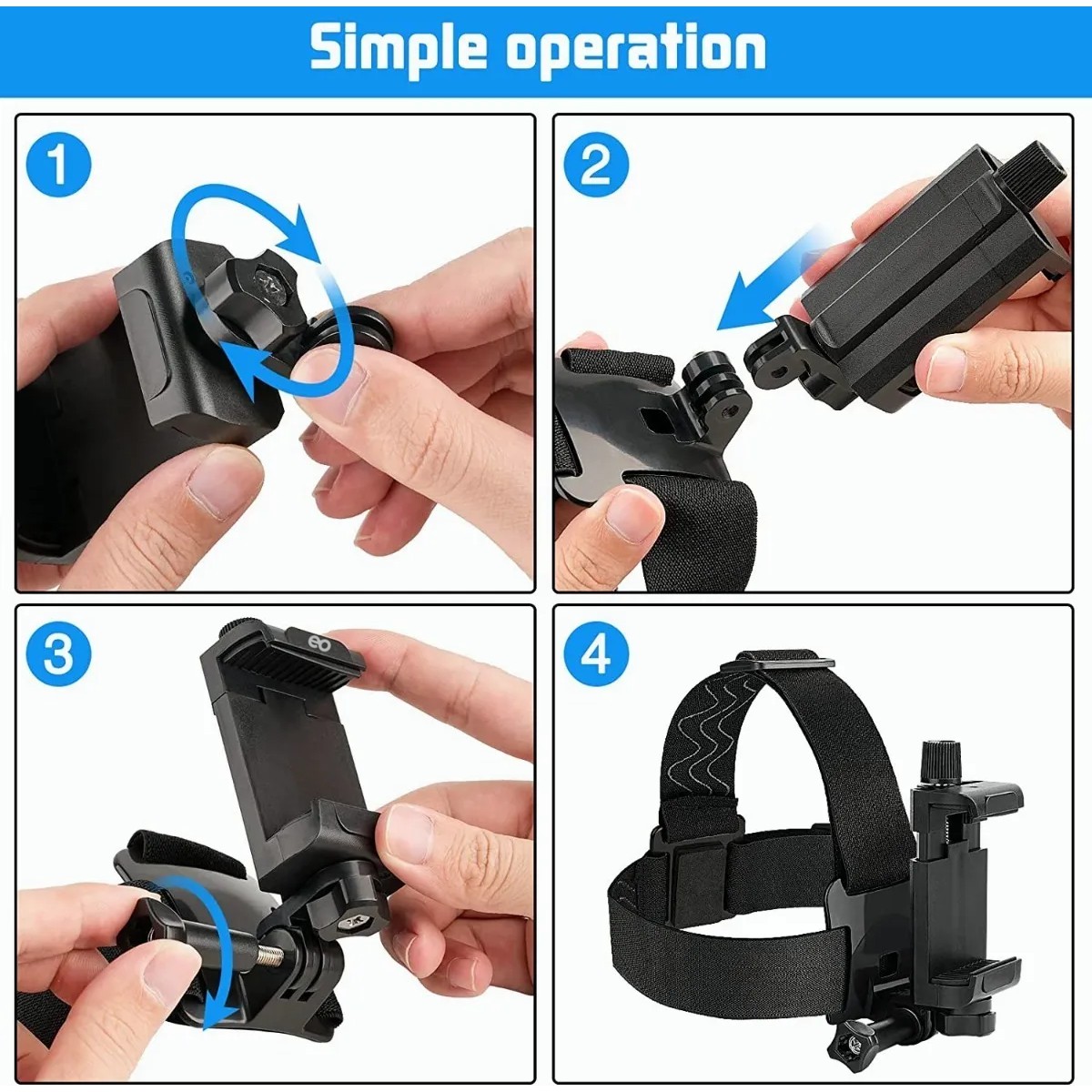 Correa Elastica Banda Para Cabeza Con Arnes Para Gopro image number null