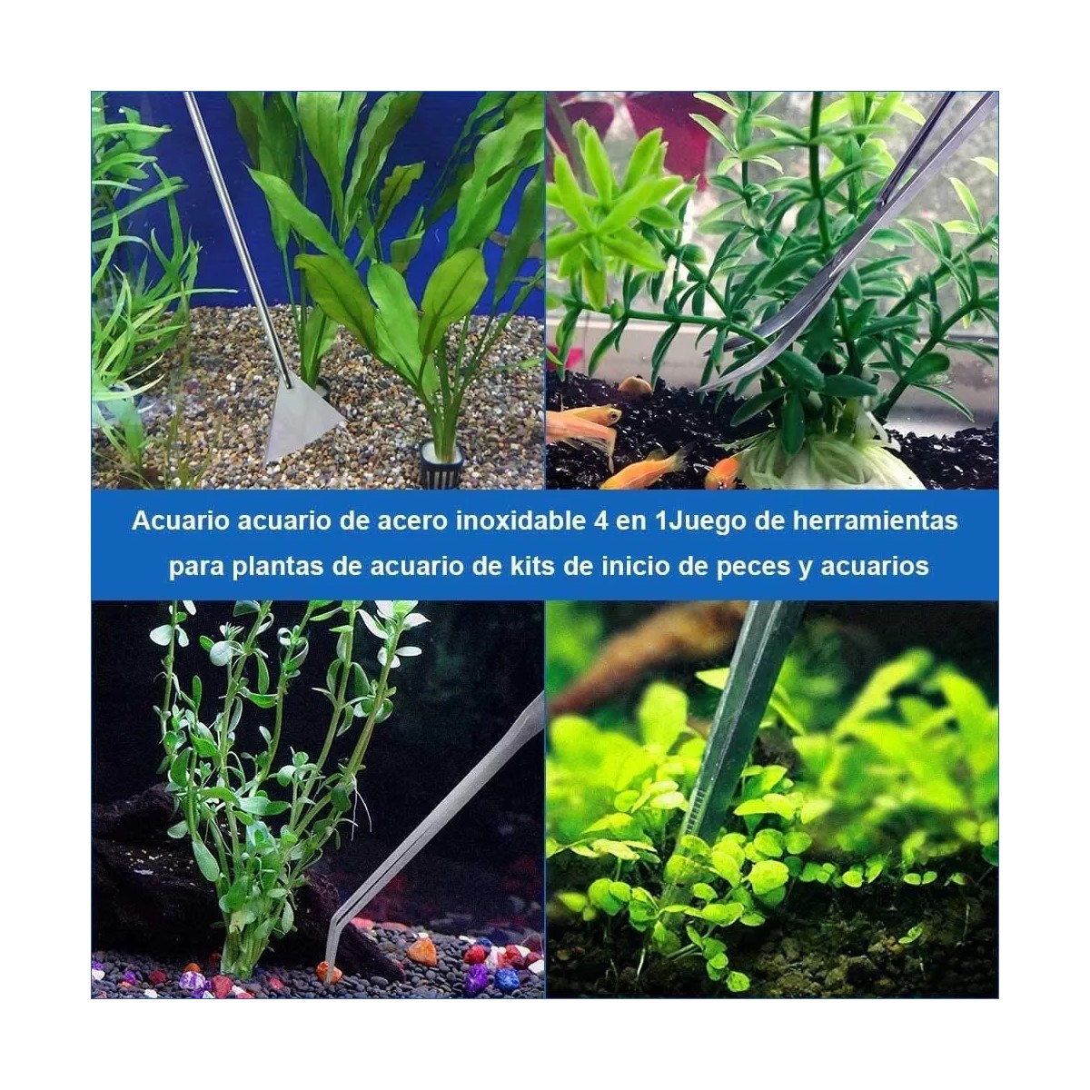 Kits De Herramientas Para Plantas Acuarios Acero Inoxidable image number null