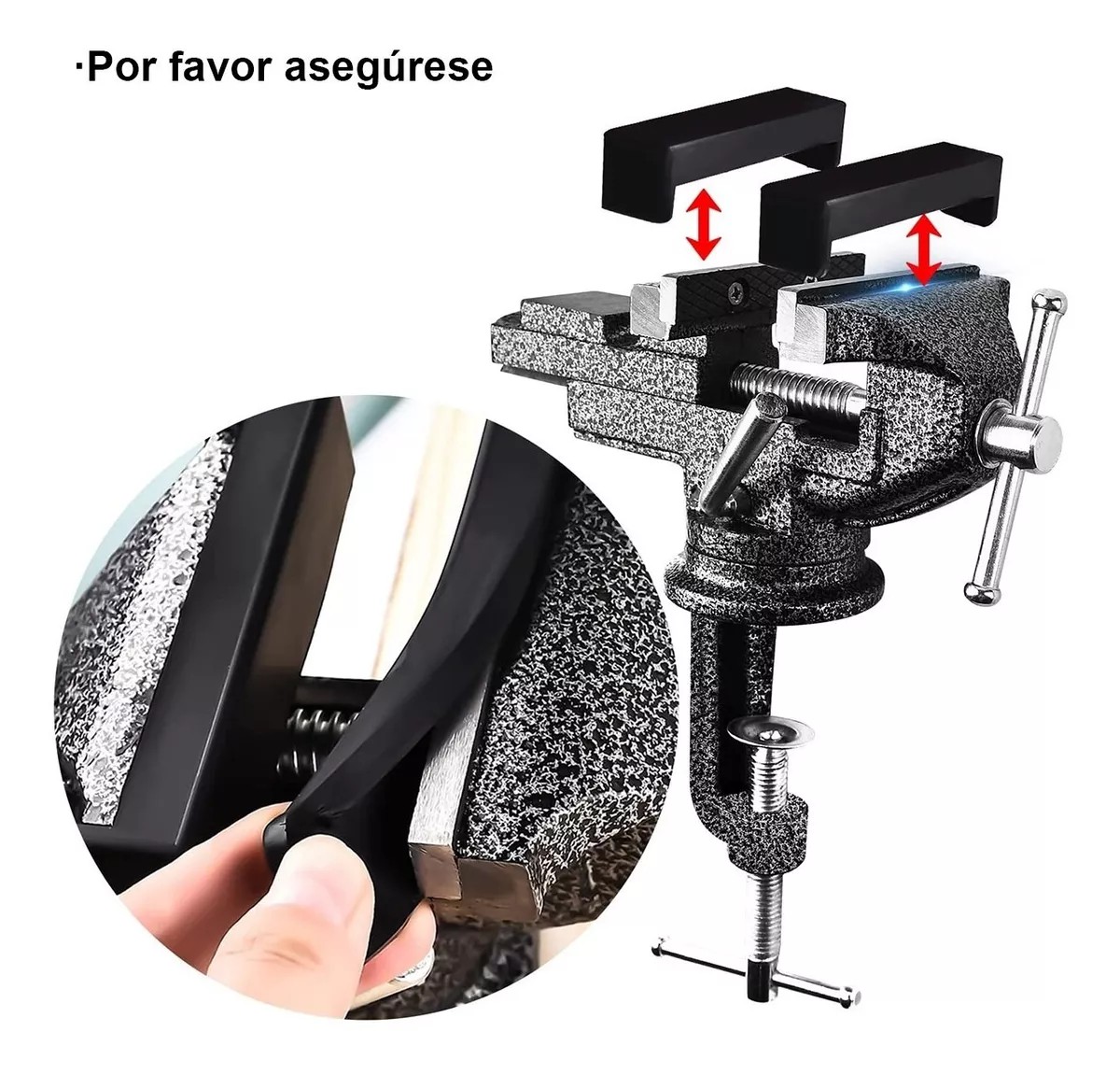 Tornillo De Banco Ligero 3.3' (80mm) Ajuste R&aacute;pido Gris image number null