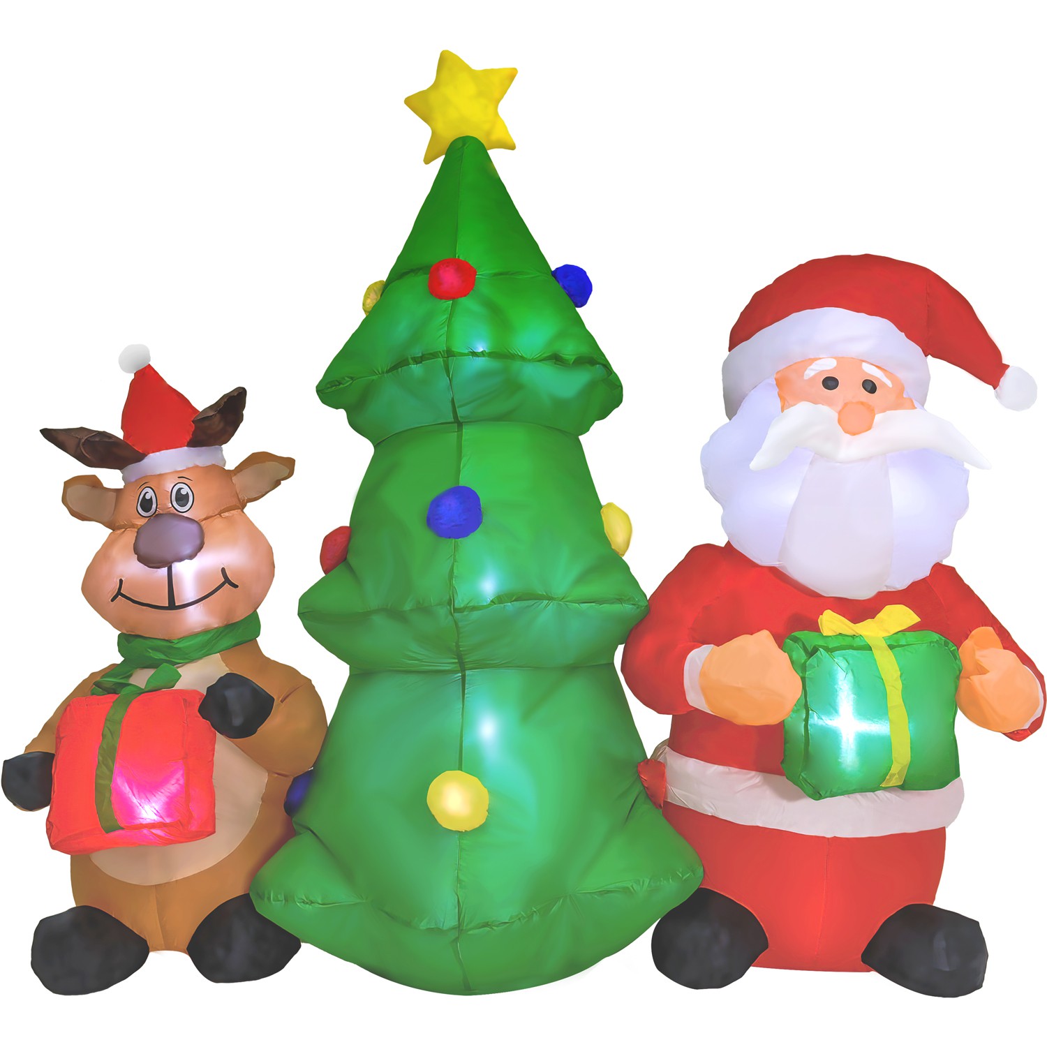 Inflable Navidad Santa Reno Arbol Luz Led Decoracion 1.5mts image number null