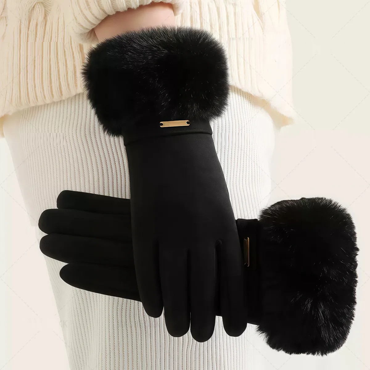 3guantes T&eacute;rmicos Frio De Invierno Parapantalla T&aacute;cti Mujer Estilo 2 image number null