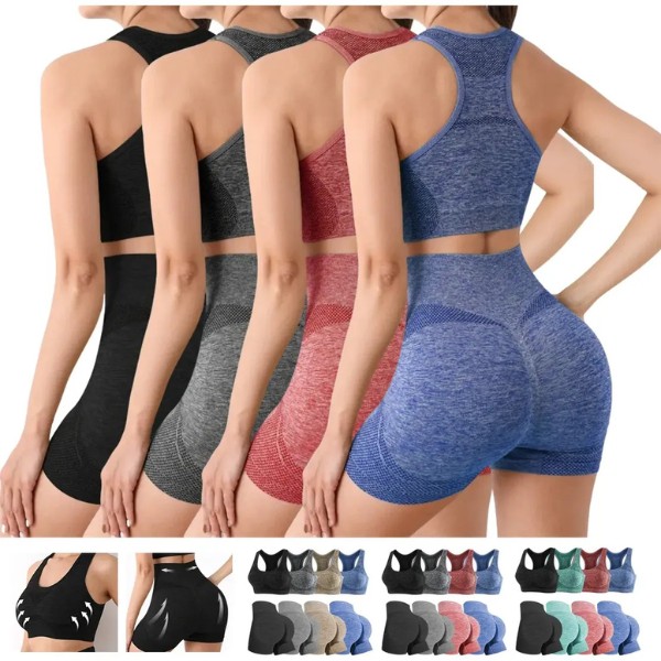 Conjunto Deportivo para Mujer 8 Piezas con Top y Short de Licra para Gym, Yoga, Fitness y Entrenamiento image number null