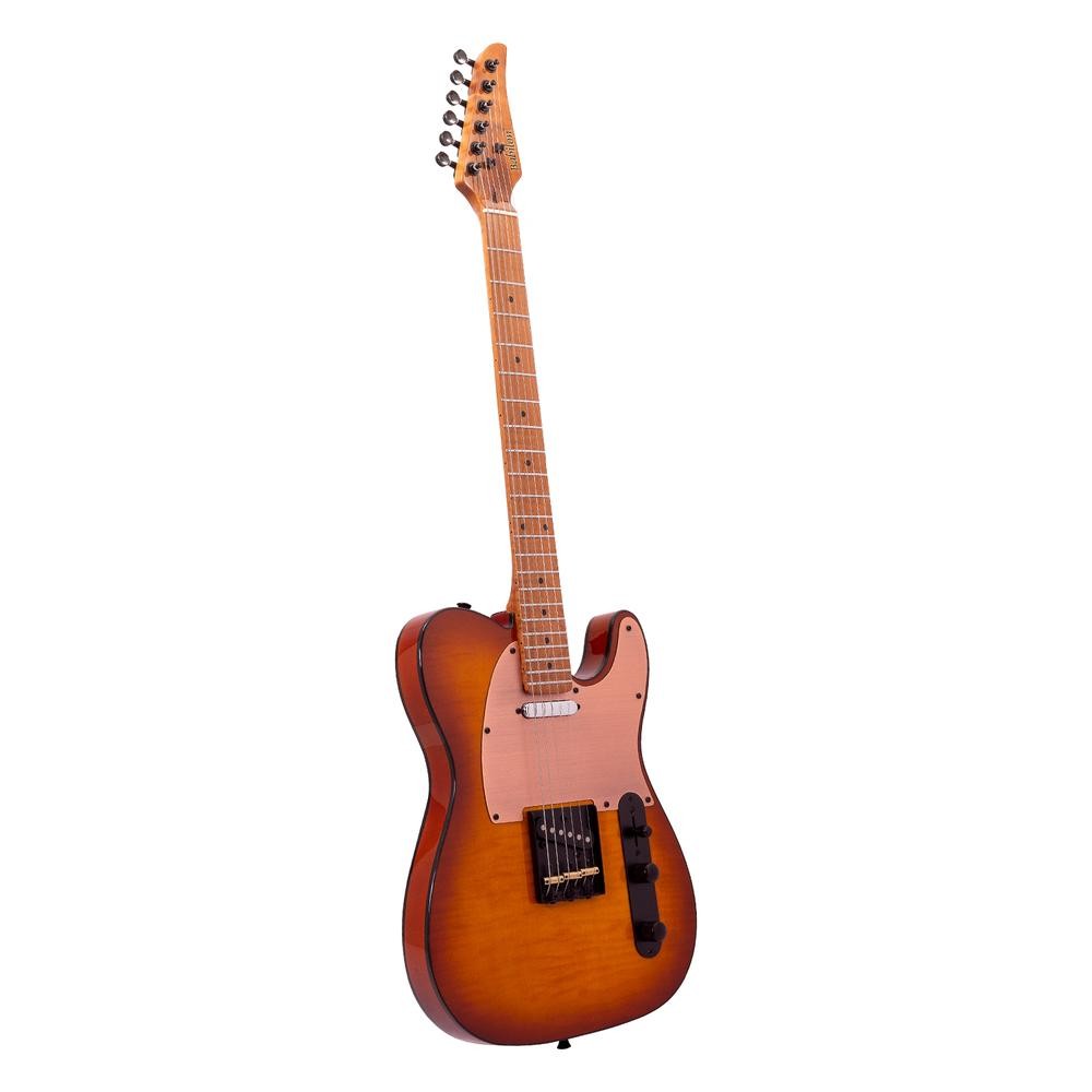 Guitarra El&eacute;ctrica Serie Unique Color Amarillo Atigrado con Case SKY - TY BABILON image number null