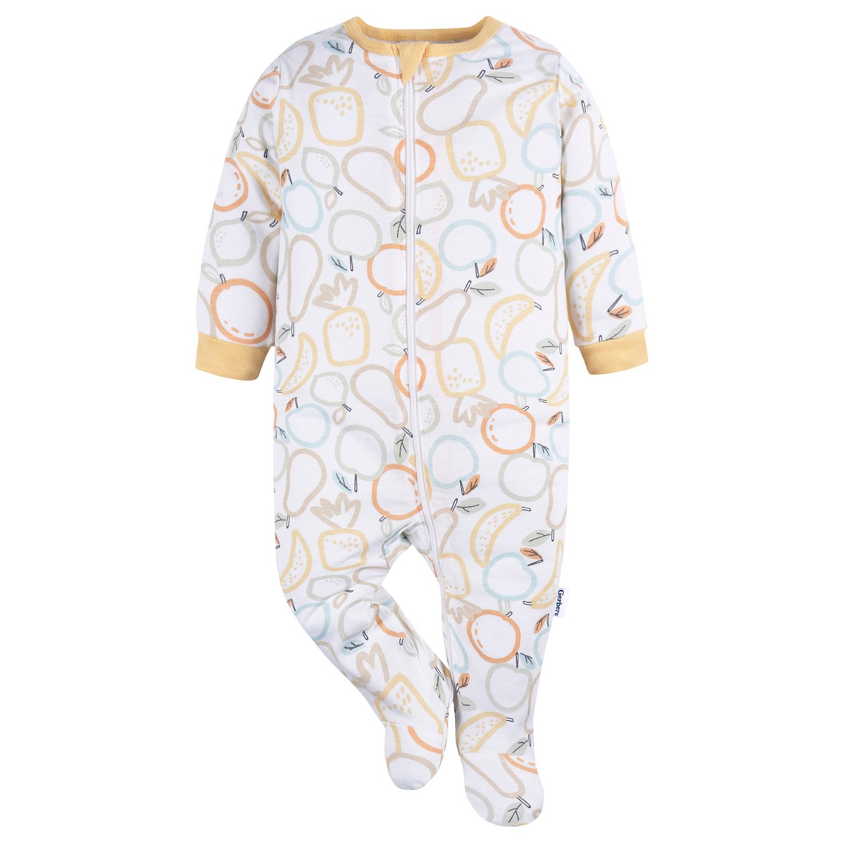 Mameluco Gerber Essentials blanco frutas beb&eacute; algod&oacute;n ropa image number null