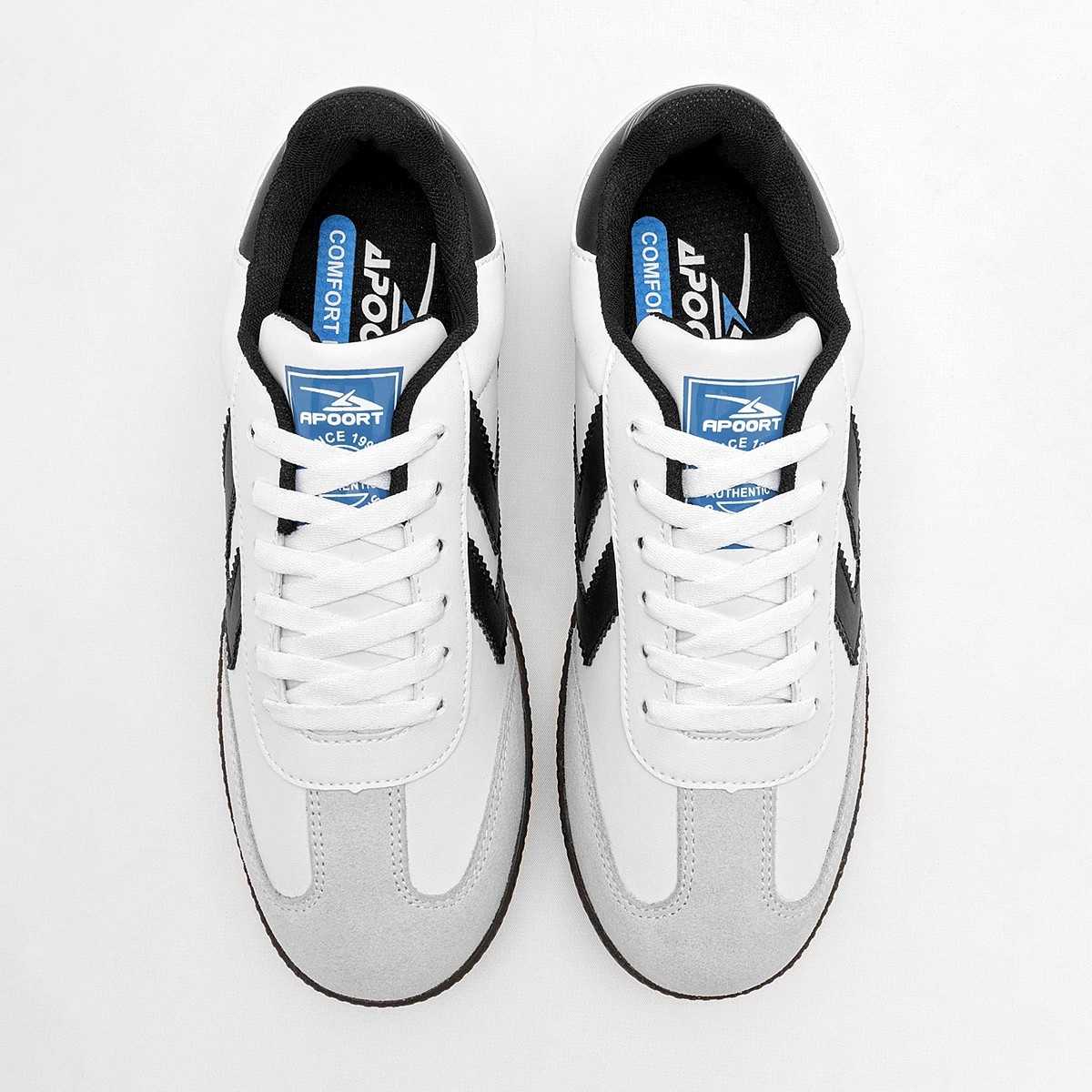 TENIS URBANO Apoort JOVEN EN COLOR BLANCO NEGRO GRIS A010 image number null