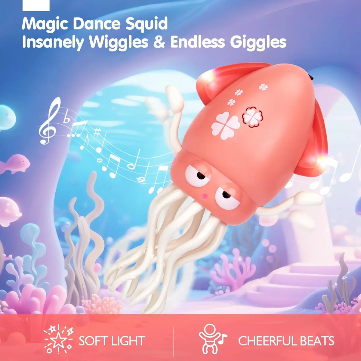 Juguete de Arrastre Pulpo con Sensor, M&uacute;sica y Luz LED para Beb&eacute;s image number null