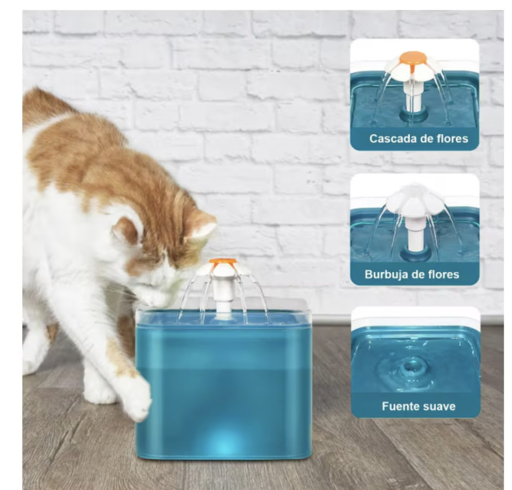 Fuente De Agua Autom&aacute;tica 2l Con Filtro Para Perros Y Gatos Modelo Verde image number null