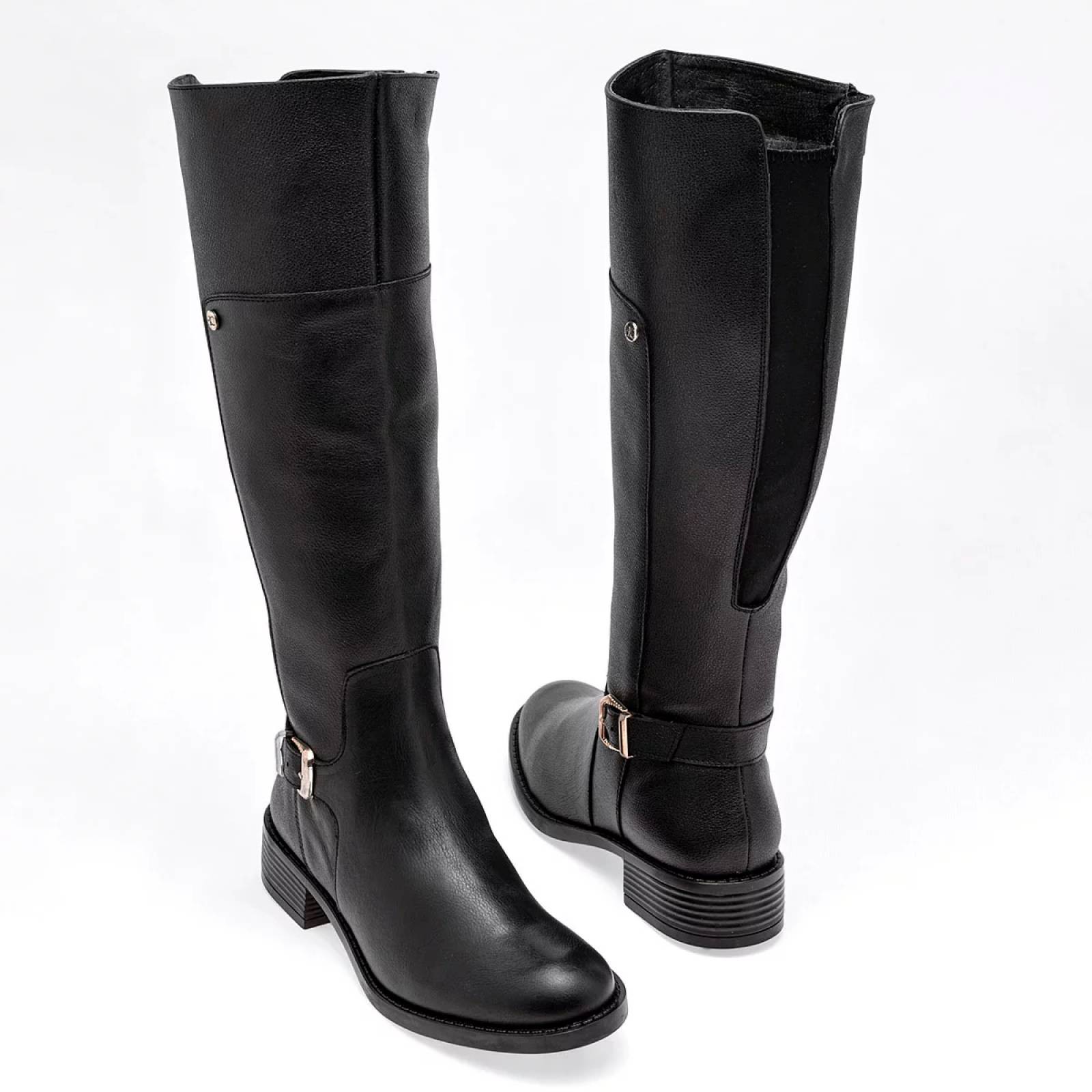 BOTA LARGA DE HEBILLA Para Mujer Principessa 4513, Color Negro CE V7 image number null