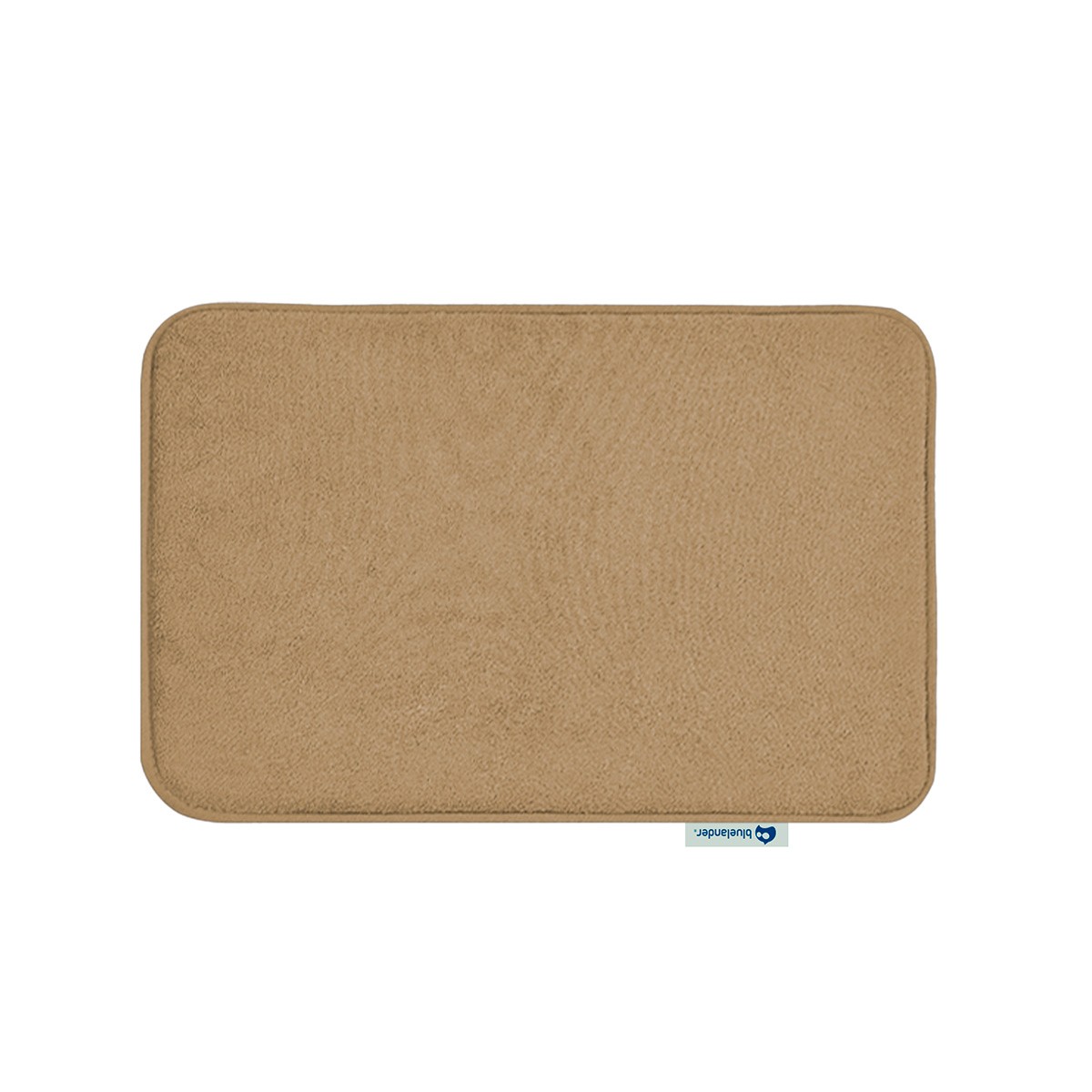 Tapete de Ba&ntilde;o Antiderrapante Memory Foam de Terciopelo Beige Bluelander image number null