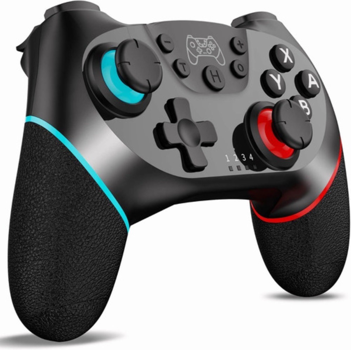 Control Inal&aacute;mbrico Mando Para Nintendo Switch Negro Azul Rojo image number null