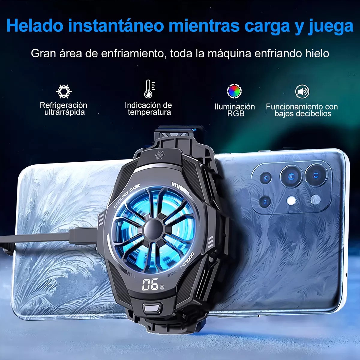 Ventilador Enfriador Magn&eacute;tico De Tel&eacute;fono Para Juegos image number null