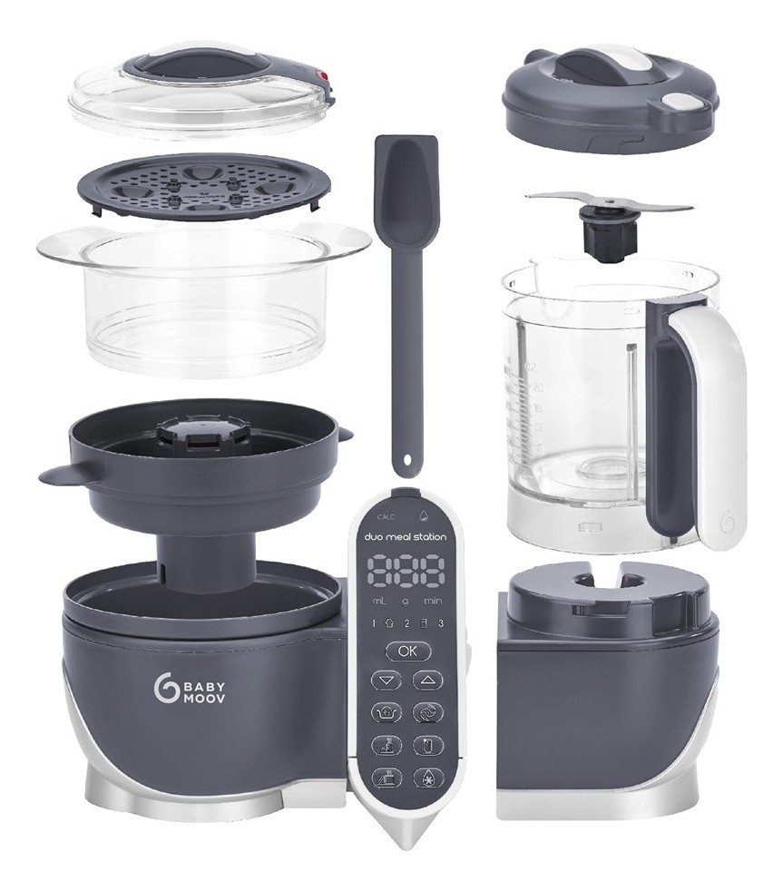 Babymoov Duo Meal 6 en 1 Procesador de Alimentos Gris image number null