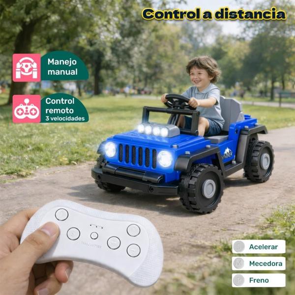 Carro Electrico Montable 2 En 1 Infantil Control Remoto 12 V Little Monkey image number null