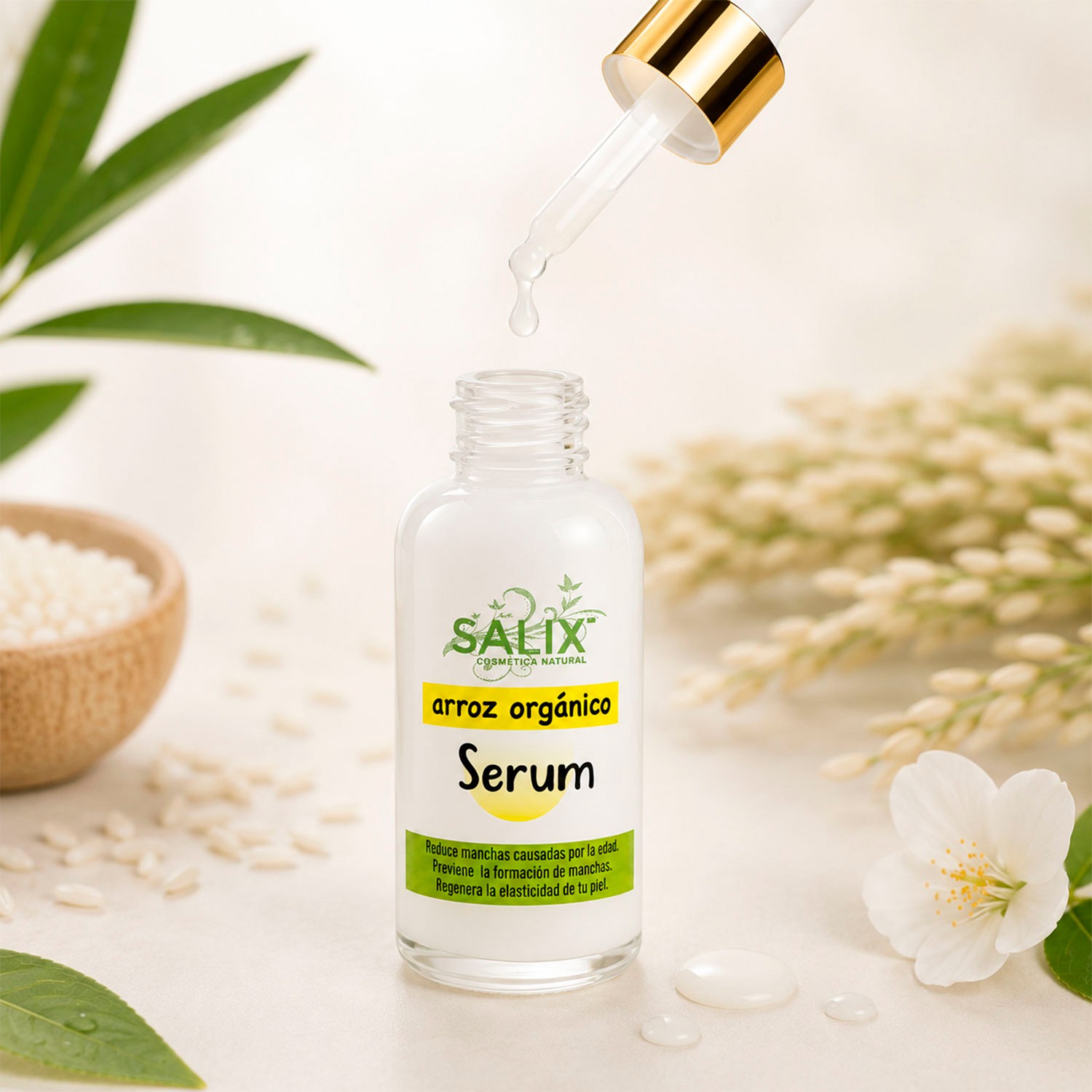 Salix Kit Arroz Facial Skincare Aclarante con Crema Serum y Fijador image number null