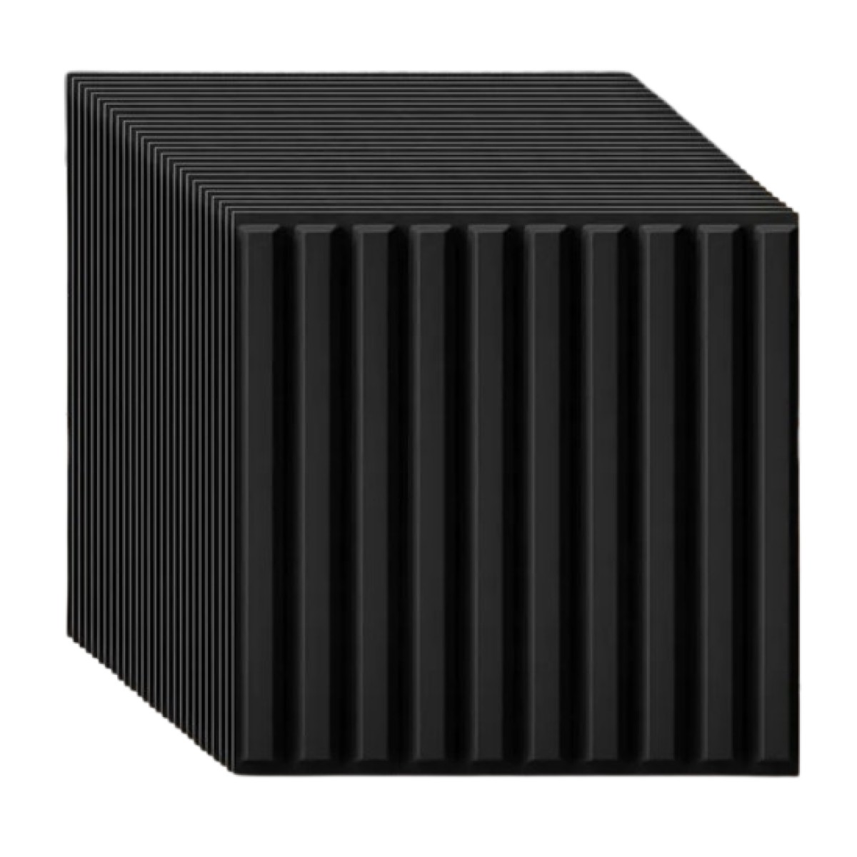 Paneles Decorativo Pared 3d Pvc Hogar 20pzas Con Pegamento Color Negro image number null