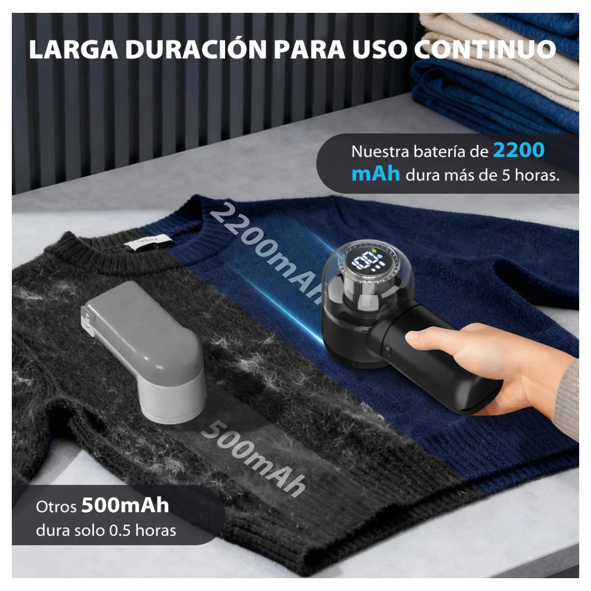 Quita pelusa ropa electrico Recargable Pantalla Digital 2200mah 3 modo image number null