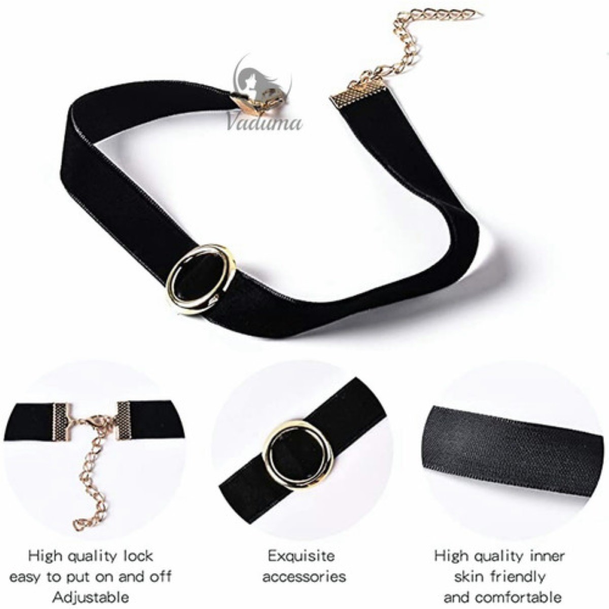 20 Gargantilla Choker Necklaces Black Lace image number null