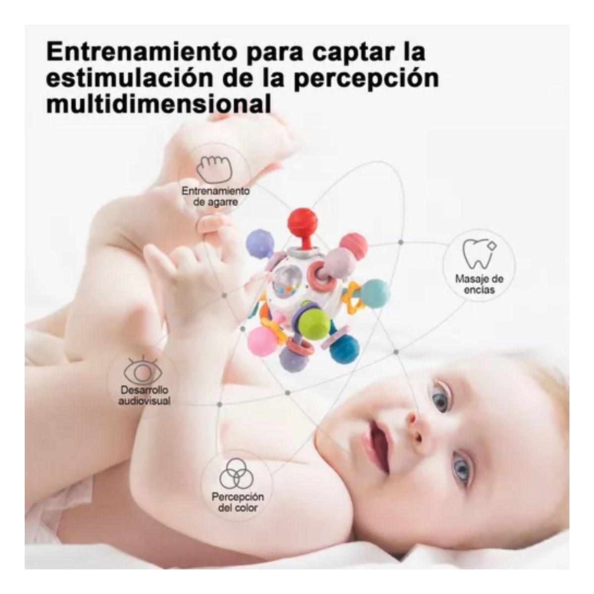 Juguete Para La Dentici&oacute;n Del Beb&eacute;, Alivia Las Enc&iacute;as Azul claro. image number null