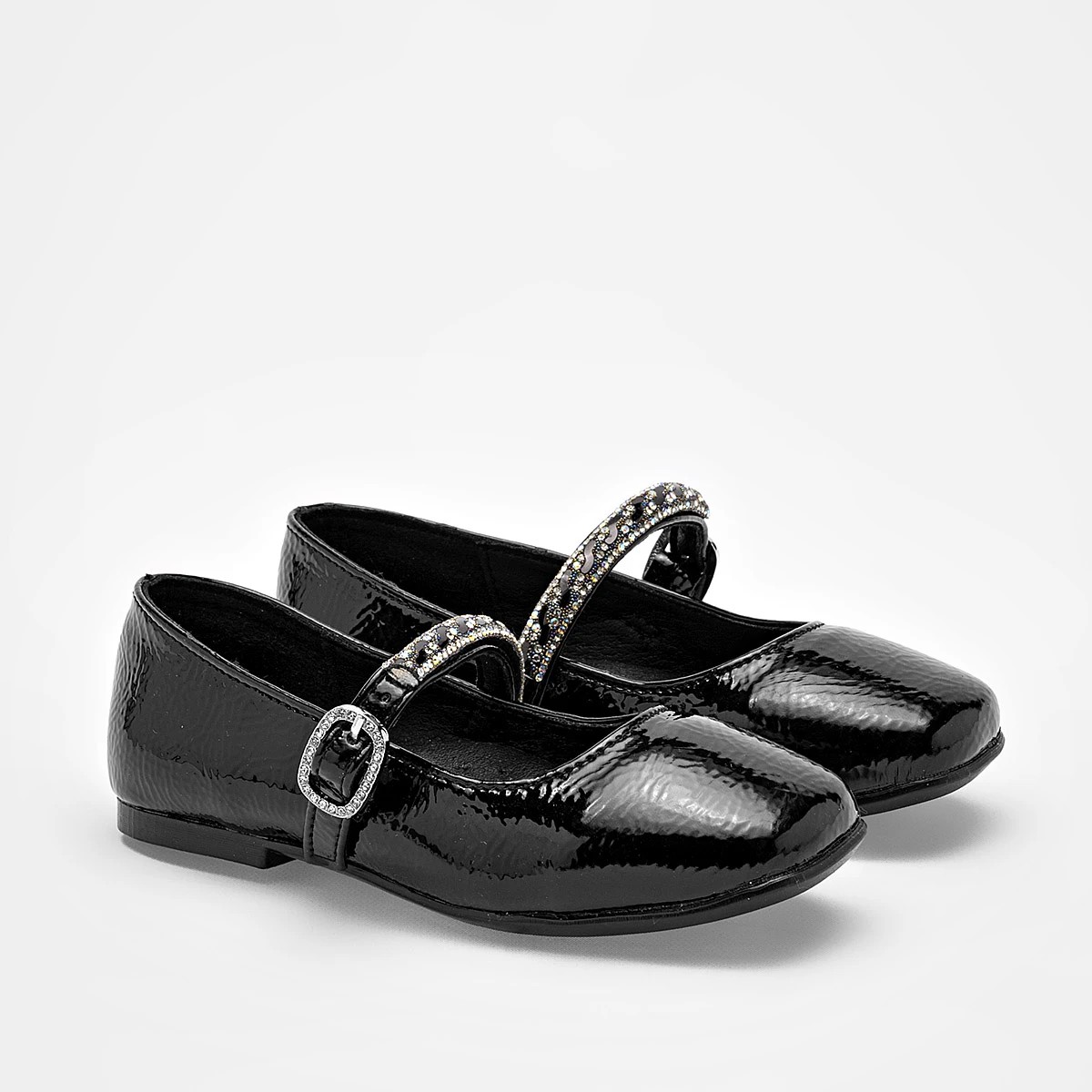 ZAPATO FLATS Ks Ni&Ntilde;A 1027 COLOR NEGRO CHAROL image number null