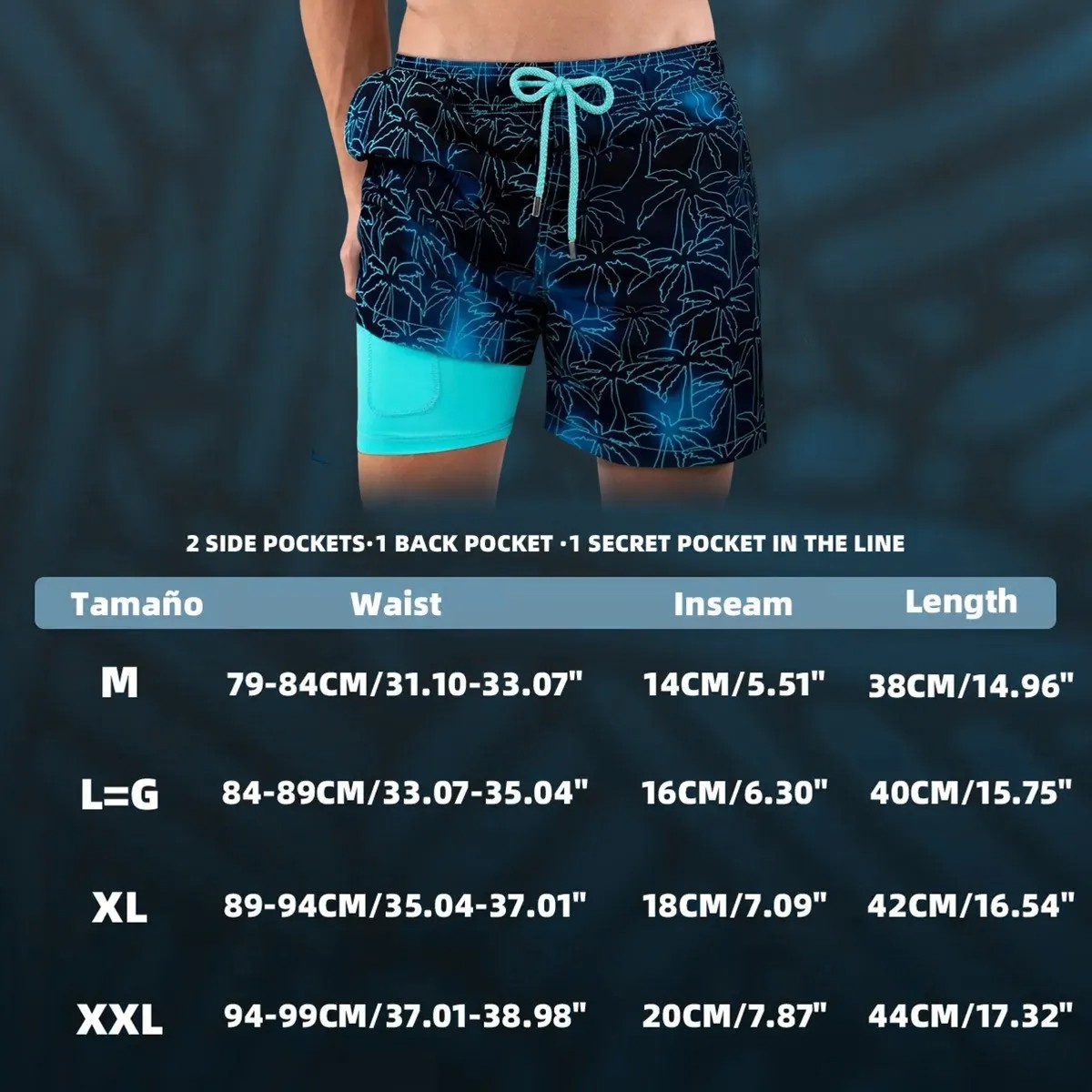 Traje De Ba&ntilde;o Para Hombre Playa Short Ba&ntilde;adore Rapido Secado image number null