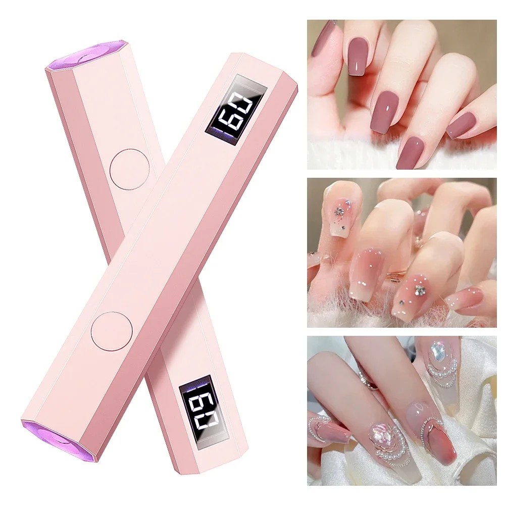 L&aacute;mpara UV LED Port&aacute;til para U&ntilde;as | Secadora de Mano Recargable USB | Curado R&aacute;pido Gel con Pantalla Digital image number null