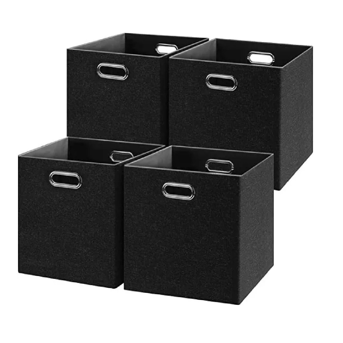 Set 4 Cajas Organizadoras De Tela Plegables Hogar Almacenamiento. image number null