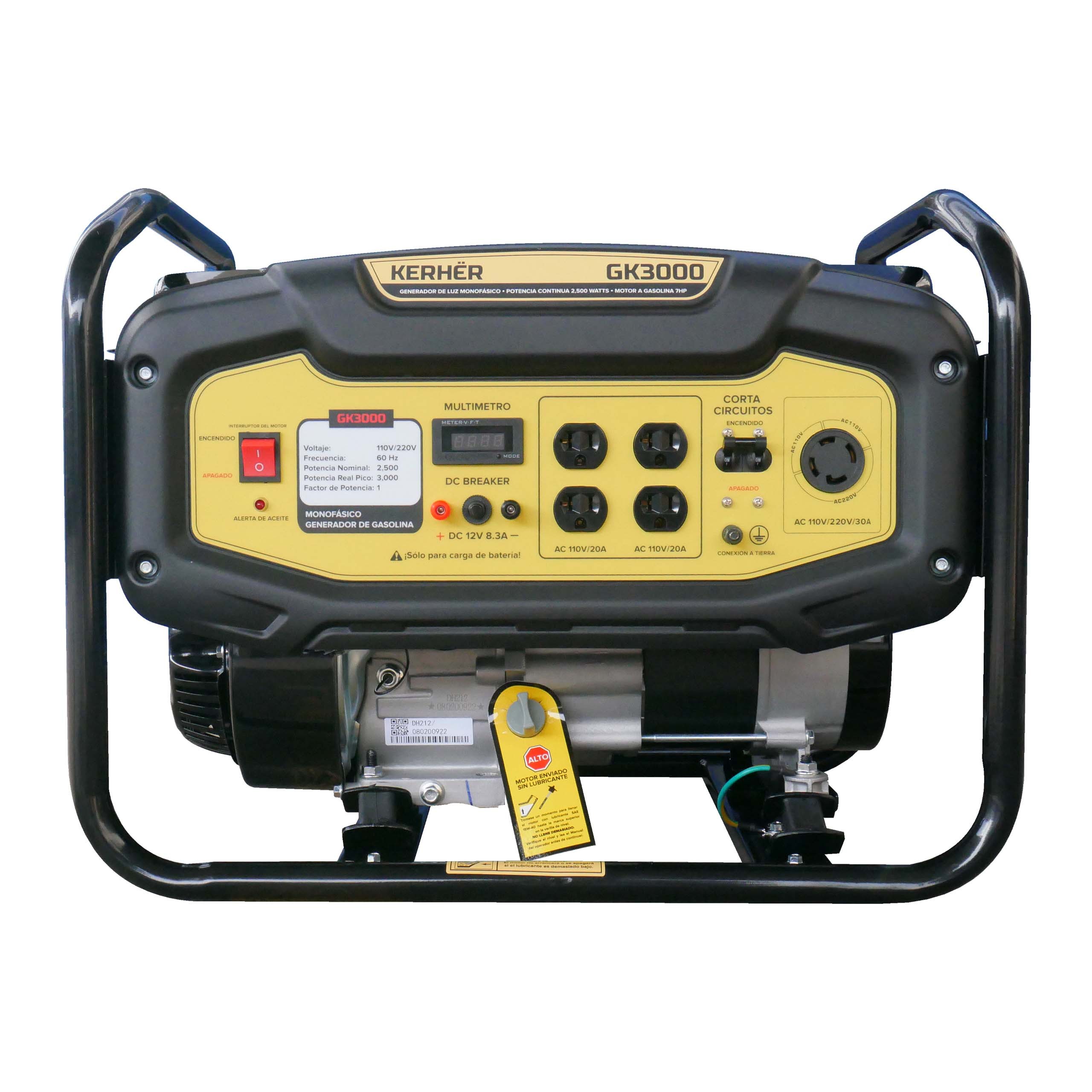 GENERADOR DE LUZ KERHER GK3000 2500W C/UKURA 7 HP image number null