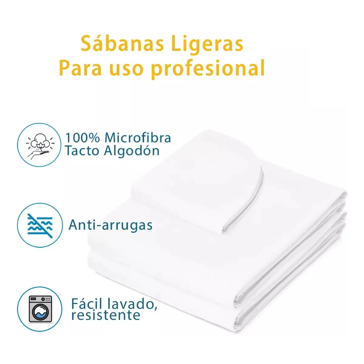 Kit Spa 3 Pzas S&aacute;banas Para Cama De Masaje Blanco image number null