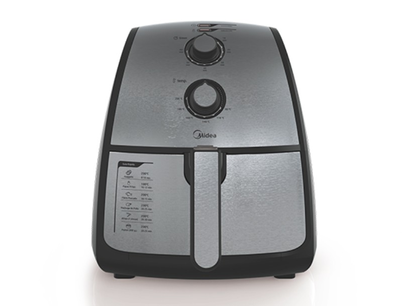 Freidora de Aire El&eacute;ctrica Midea MAF4N2SDSS 4.0L Negro/Acero Inox ALB5* image number null