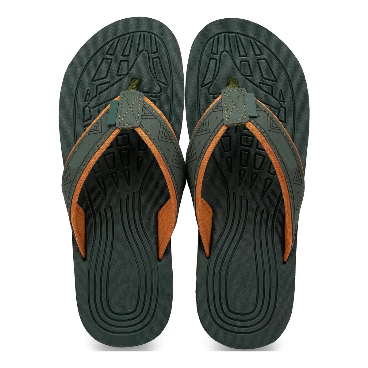 Chanclas Sandalias Hombre Casual Pata De Gallo Color Olivo Talla 25 image number null