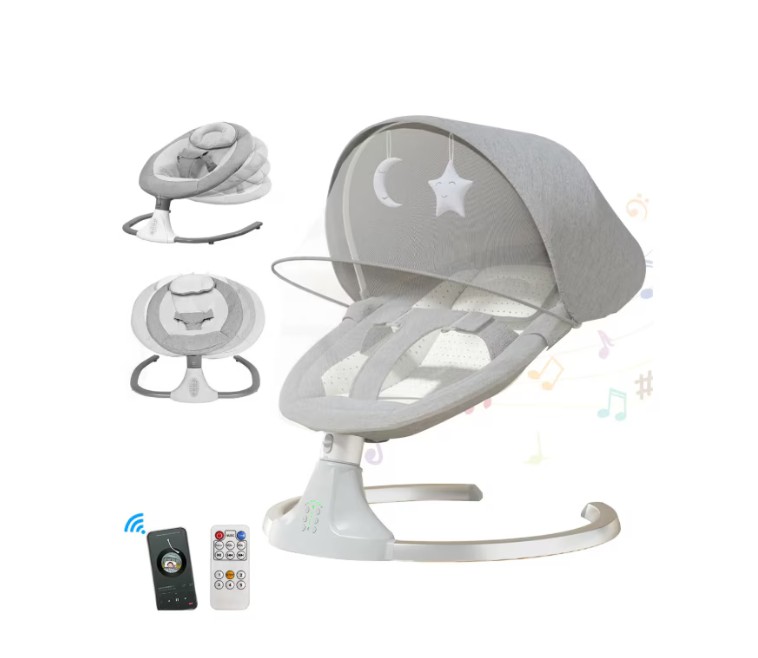 Mecedora El&eacute;ctrica Beb&eacute; Silla Bouncer Multifuncional Para Calmar A Los Beb&eacute;s Cuna Balanceadora image number null