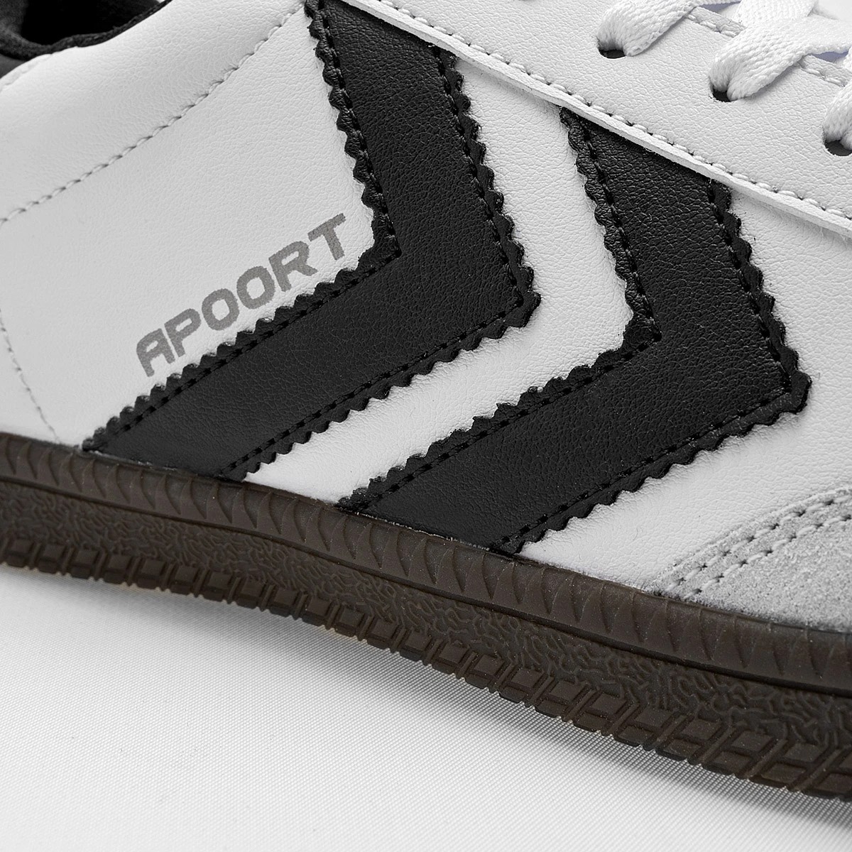 TENIS URBANO Apoort JOVEN EN COLOR BLANCO NEGRO GRIS A010 image number null