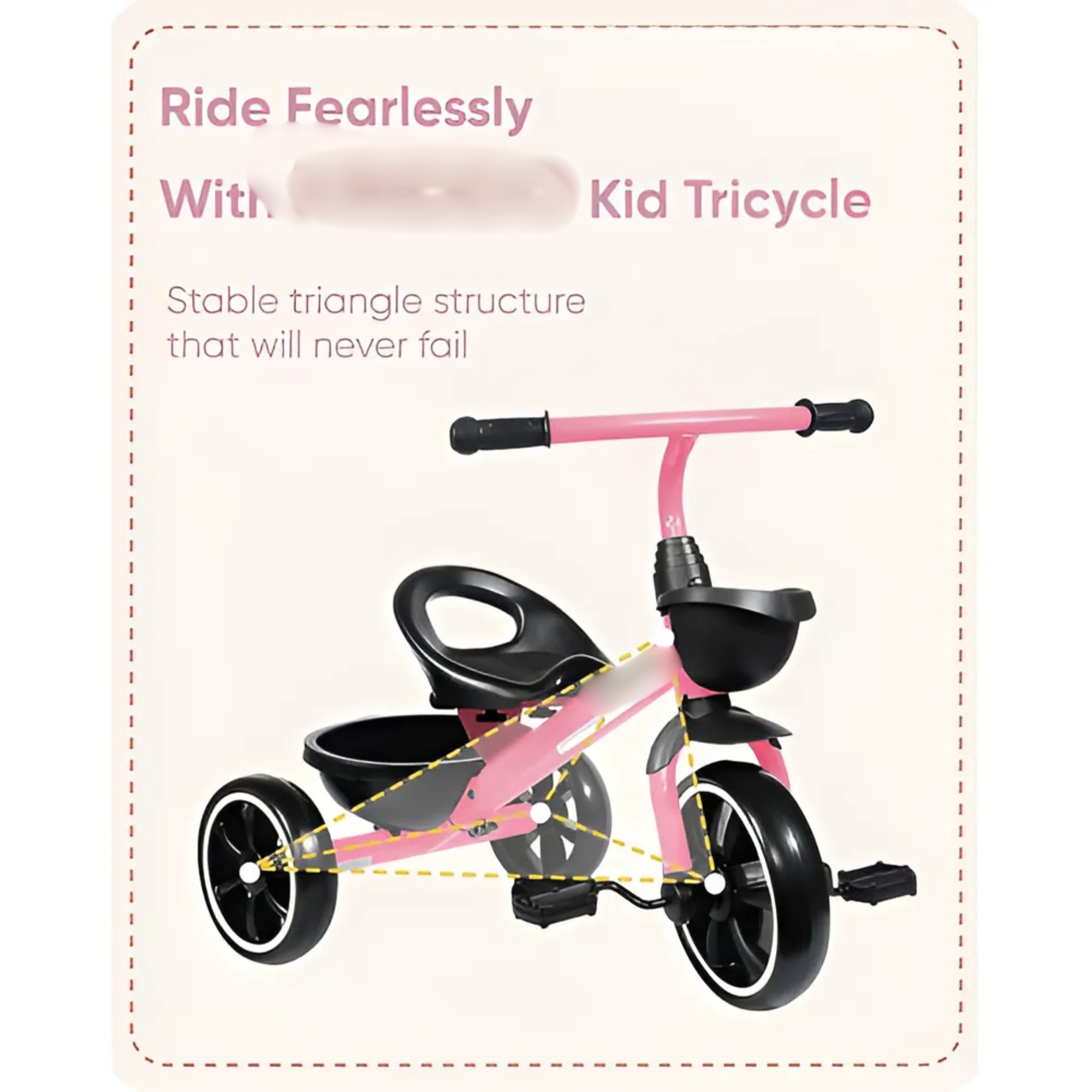 Kriddo Kids Triciclo De 18 Meses A 4 A&ntilde;os, Toddler Kids Tri Triciclo 'Pink Cruiser': &iexcl;A Rodar!" de Alta Calidad y Dise&ntilde;o image number null