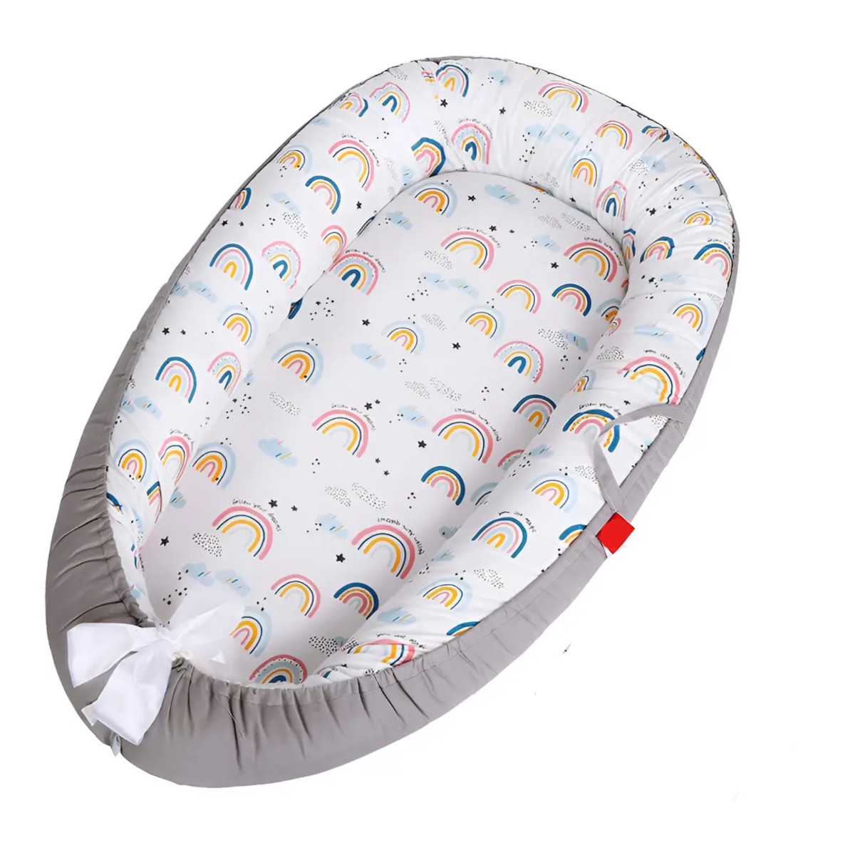 Nido Colecho Para Beb&eacute;s Cuna Port&aacute;til Cama Con Almohada arco&iacute;ris image number null