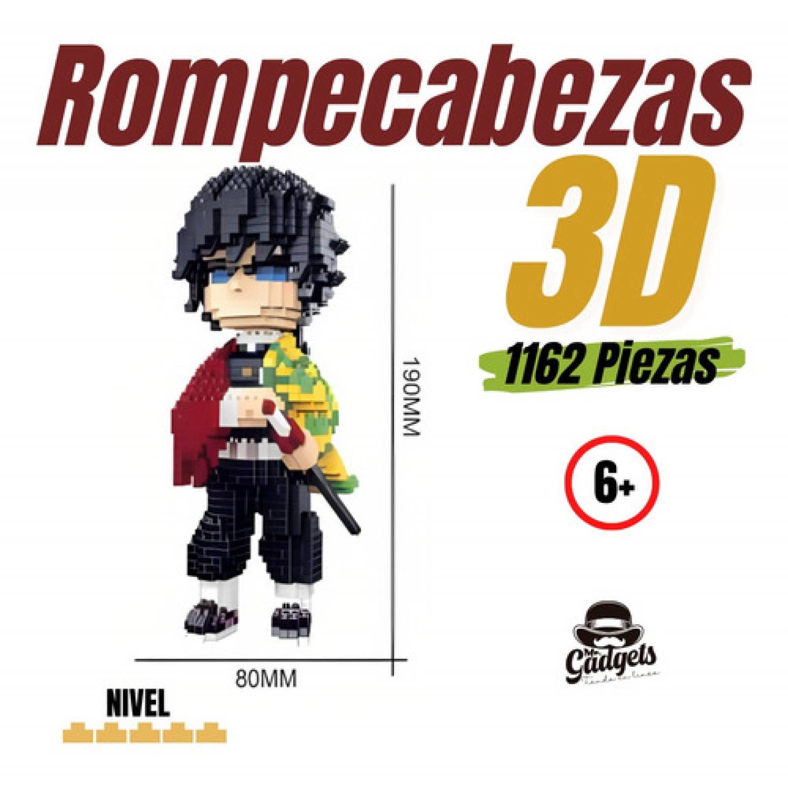 Figura Demon Slayer Kimetsu No Yaiba Figura De Bloques Armables 3d Cosplay Mini Building para ni&ntilde;os image number null