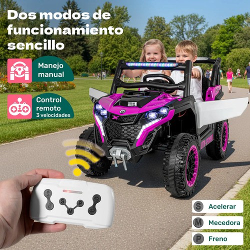 Montable Electrico Buggy 12v Luces Led Ni&ntilde;os Control Remoto Little Monkey image number null