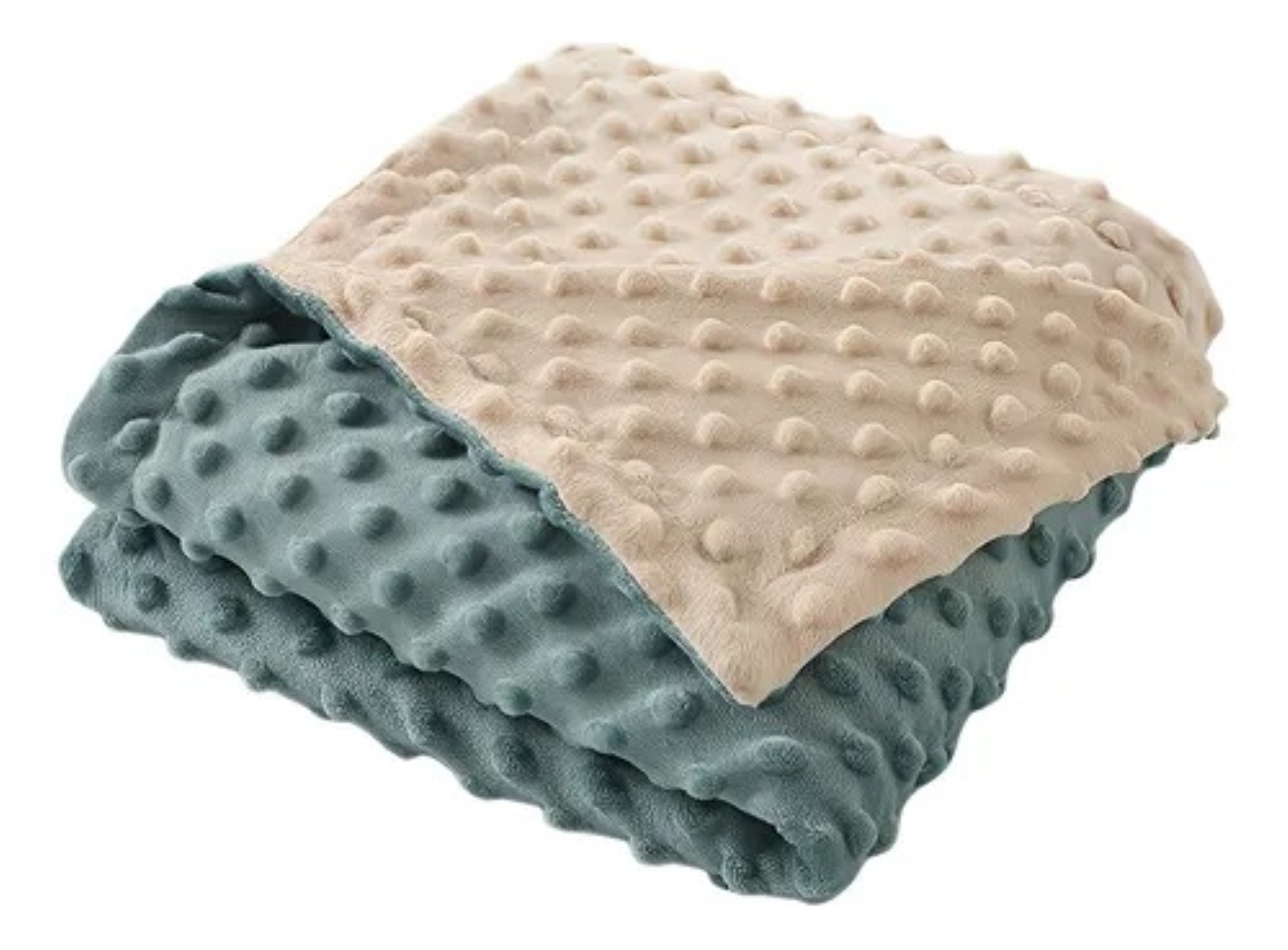 Cobija Para Bebe Manta Cobertor Verde Beige image number null