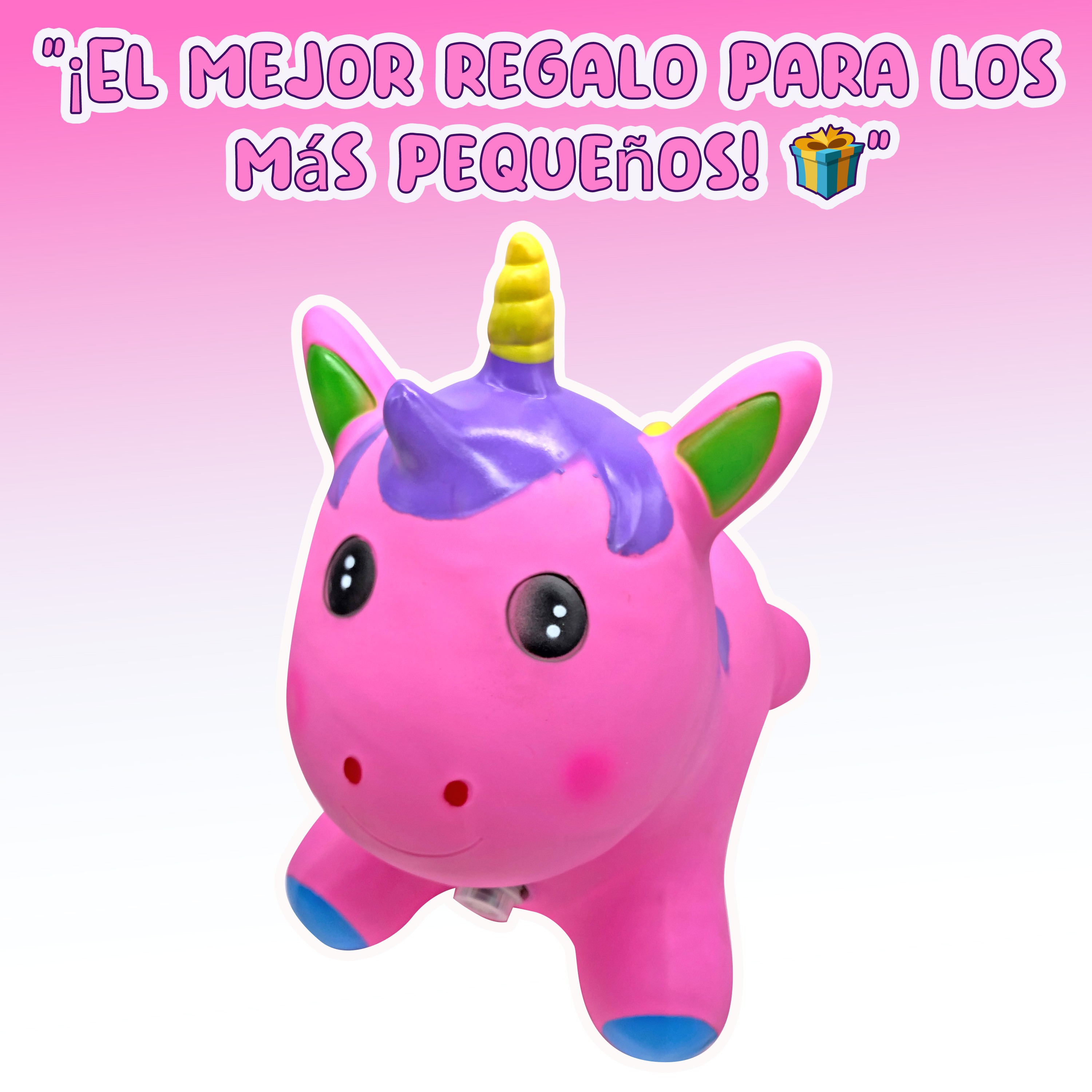 Brincolin Montable Inflable Musical Ni&ntilde;os Unicornio Ecobaby Original image number null
