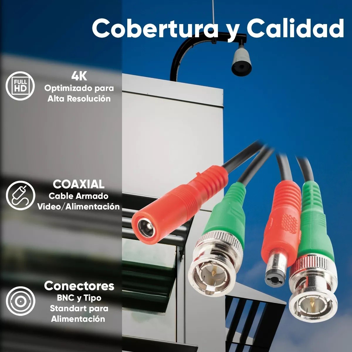 Cable Coaxial Armado Para C&aacute;maras Cctv , 18mts image number null