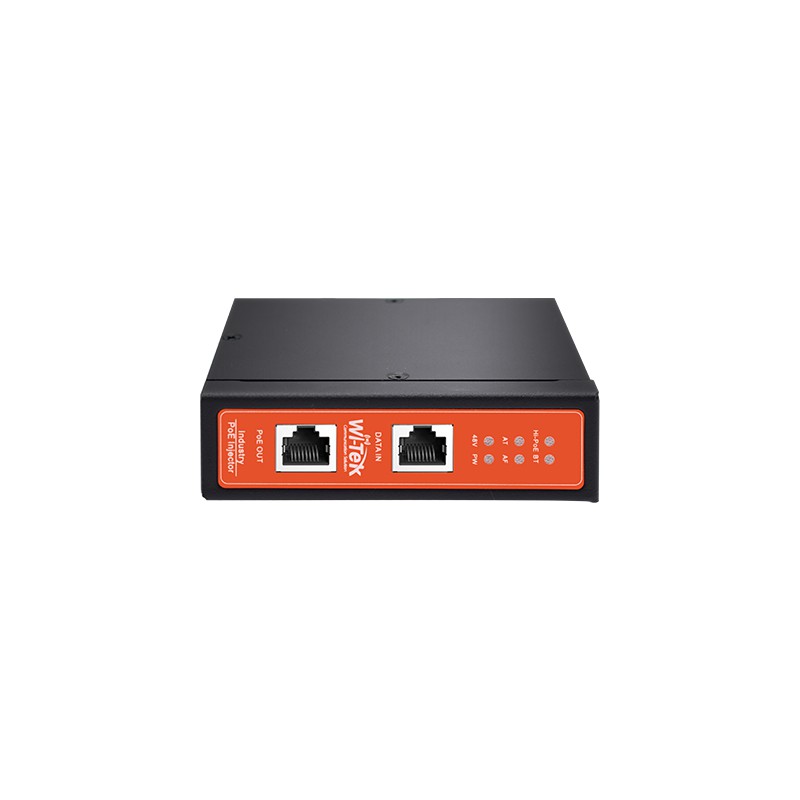 WI-TEK Inyector PoE Industrial 90W DC 12-57V Metal Riel DIN Gigabit image number null