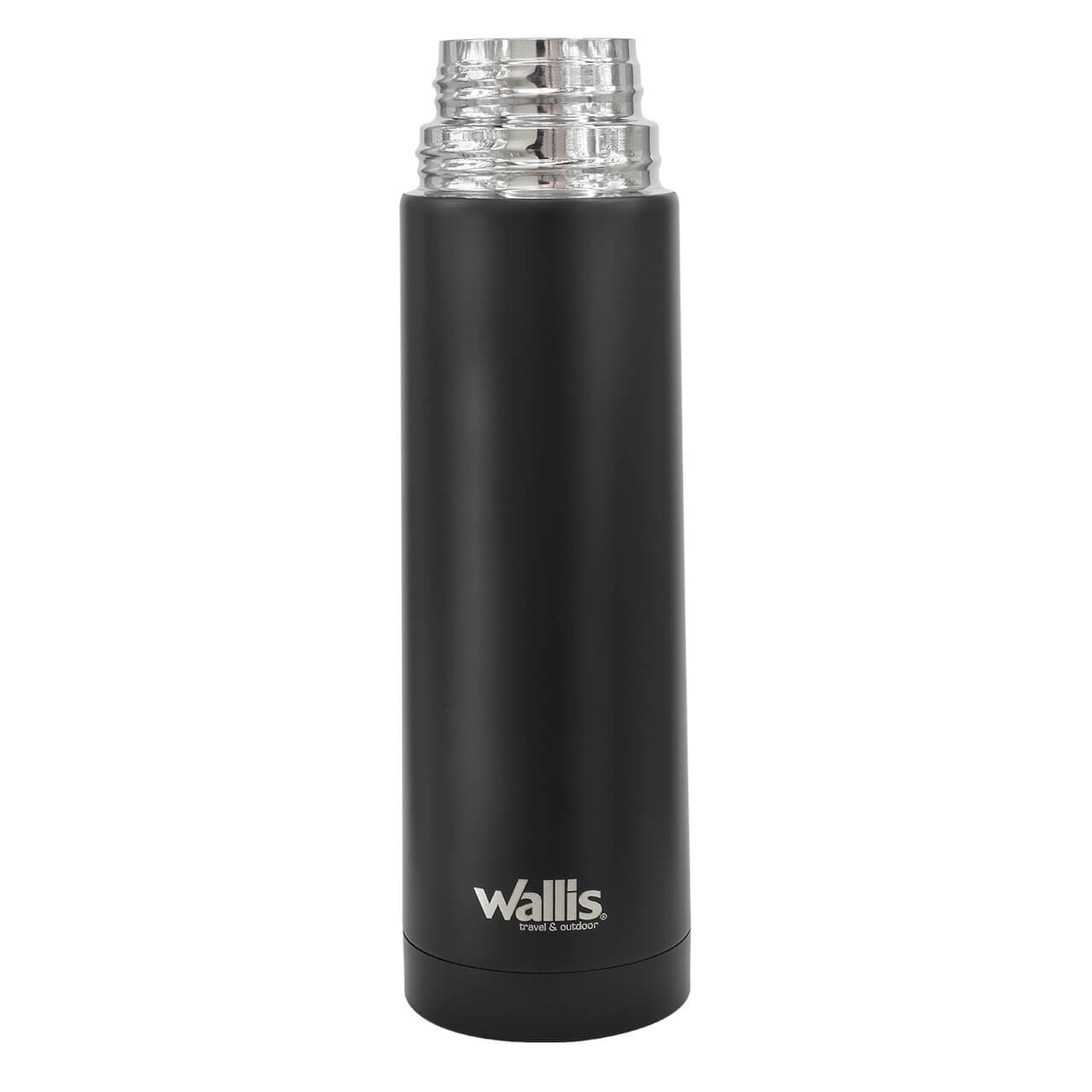 Termo de acero inoxidable con v&aacute;lvula antiderrames y tapa rosca, 500 ml, F28903122, negro image number null