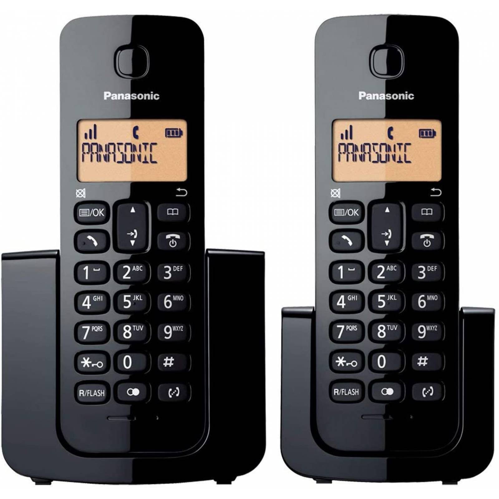 TELEFONO PANASONIC INALAM P.LCD 1.4 2 AURICULARES NEGRO(KX-TGB112MEB) image number null