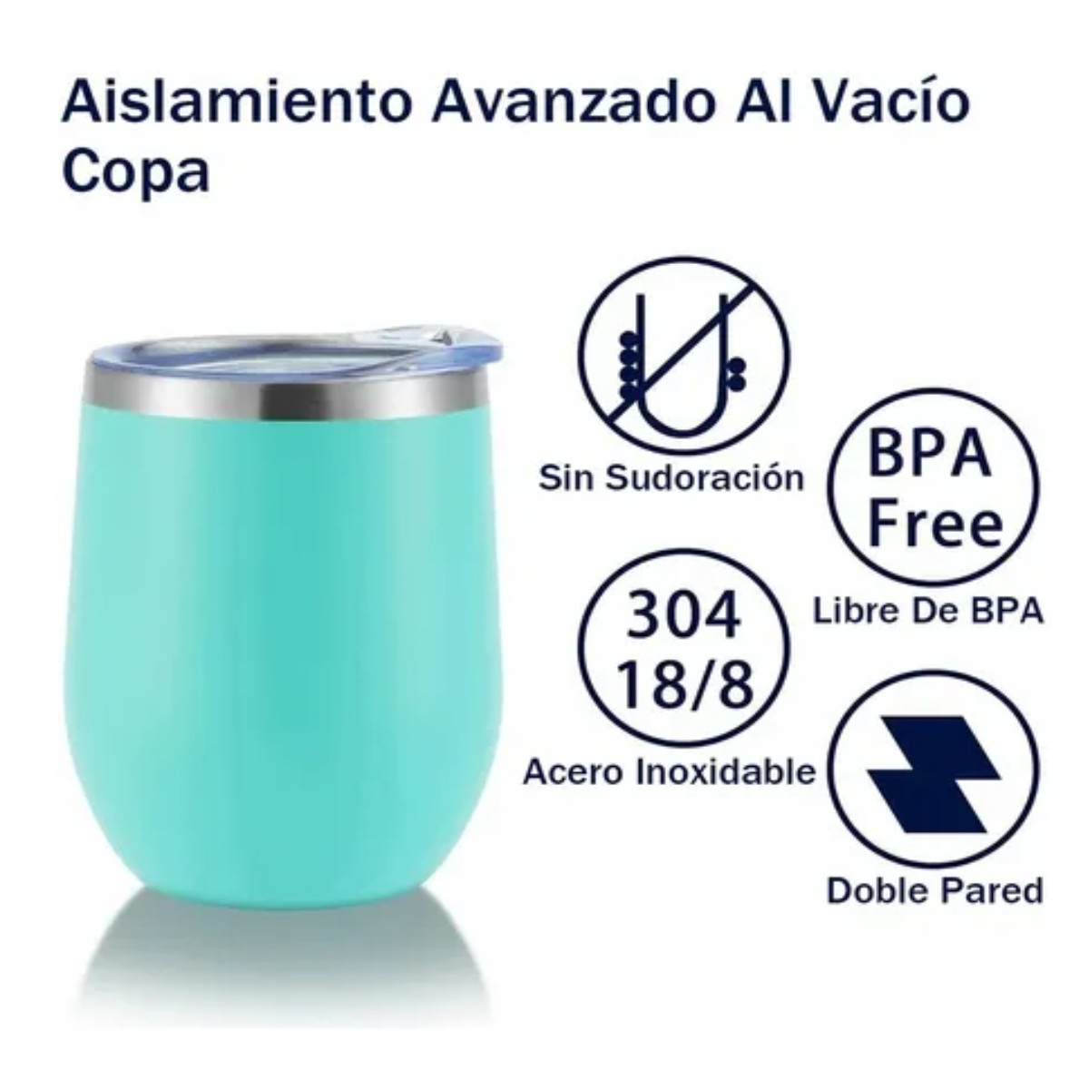 Vaso Termico 12oz Acero Inoxidable W/calor/fr&iacute; Azul image number null