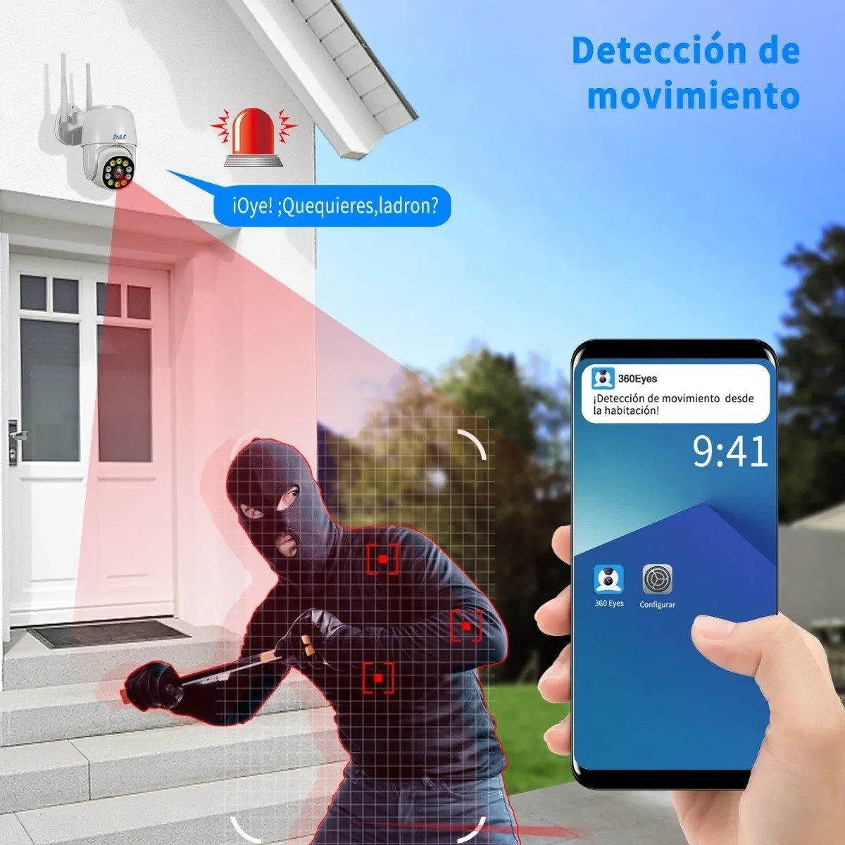 C&aacute;mara De Seguridad Wifi Hd 1080p C/con Alarma Ip image number null
