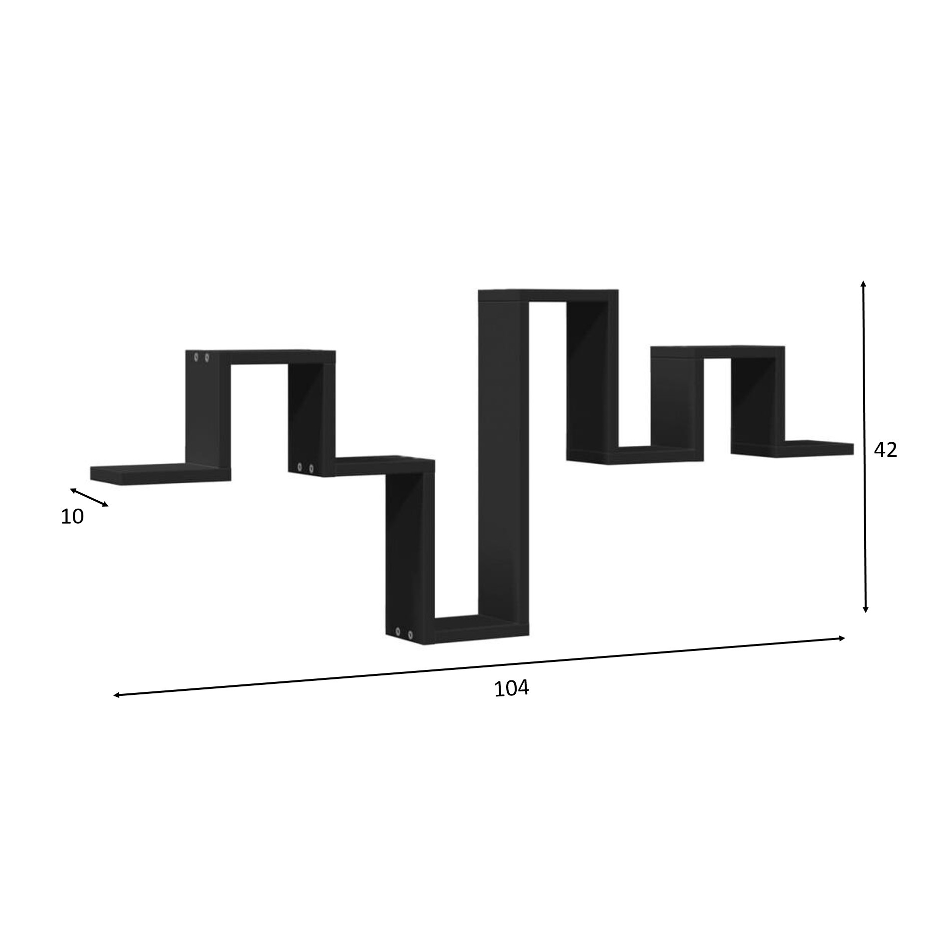 Repisa Flotante Zig Zag N image number null
