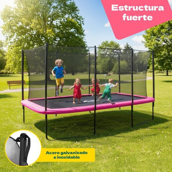 Trampolin Rectangular 10x7ft Brincolin Malla Seguridad Little Monkey image number null